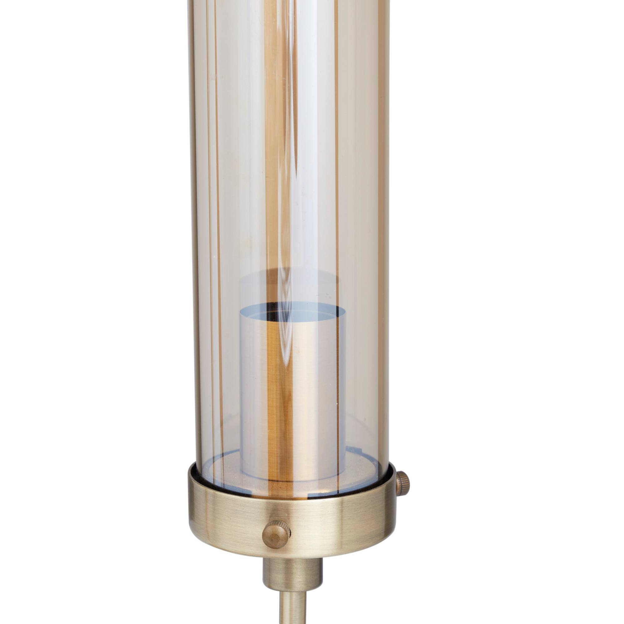 Silver Iron Modern Accent Lamp, 33" x 9" x 5"